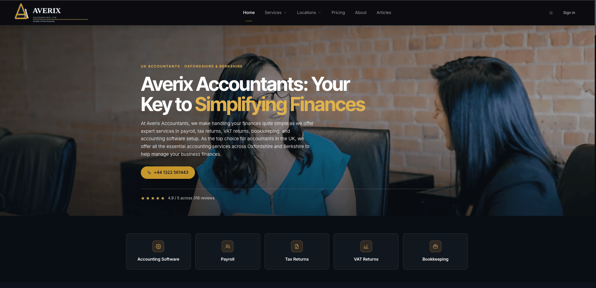 Averix Accountants screenshot